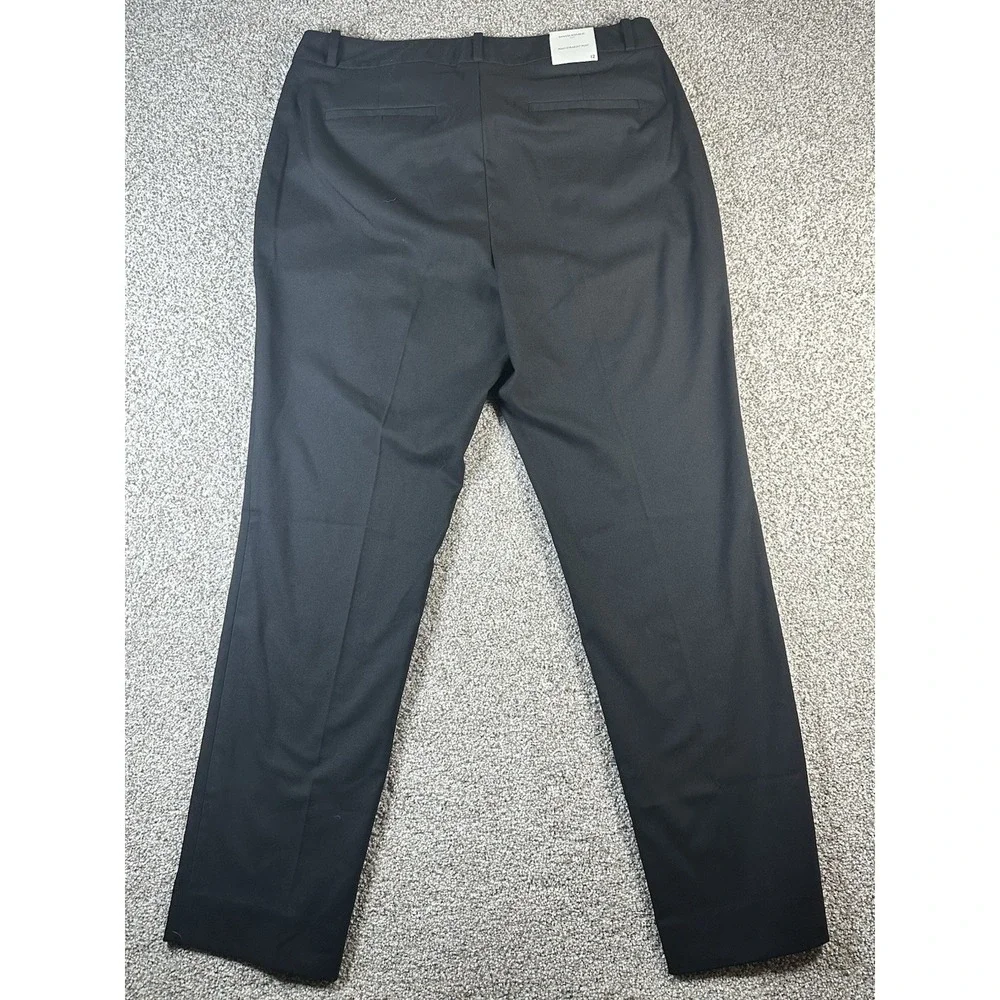 Banana Republic Ryan Fit Black Wool Blend Ankle Pants Womens 12‎ NWT Preppy
